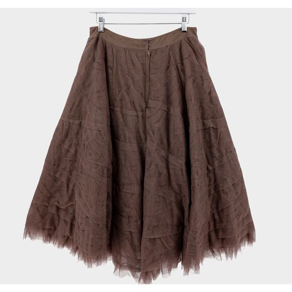 Lilith Paris Brown Tulle Midi Skirt M Layered Tutu Dark Fairy Whimsigoth - Picture 7 of 16
